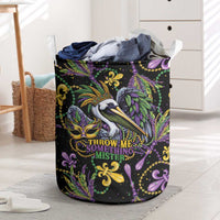 Mardi Gras Pelican Laundry Basket Throw me Something Mister! - Wonder Print Shop