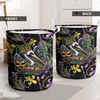 Mardi Gras Pelican Laundry Basket Throw me Something Mister! - Wonder Print Shop