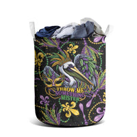 Mardi Gras Pelican Laundry Basket Throw me Something Mister! - Wonder Print Shop