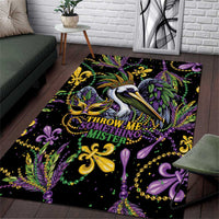 Mardi Gras Pelican Area Rug Throw me Something Mister! - Wonder Print Shop