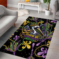 Mardi Gras Pelican Area Rug Throw me Something Mister! - Wonder Print Shop