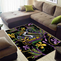 Mardi Gras Pelican Area Rug Throw me Something Mister! - Wonder Print Shop