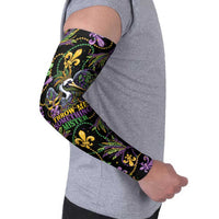 Mardi Gras Pelican Arm Sleeves Throw me Something Mister! - Wonder Print Shop