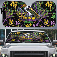 Mardi Gras Pelican Auto Sun Shade Throw me Something Mister! - Wonder Print Shop