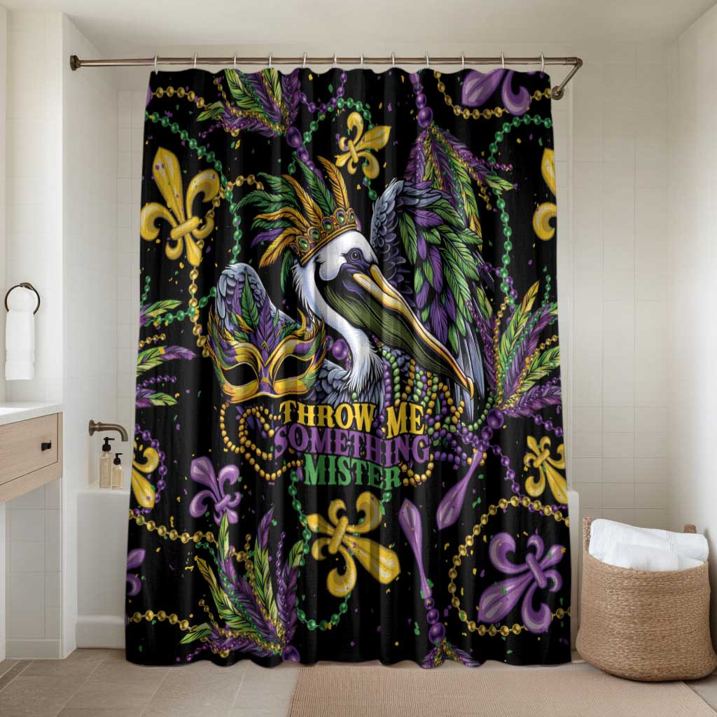 Mardi Gras Pelican Bathroom Set Throw me Something Mister! - Wonder Print Shop