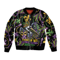 Mardi Gras Pelican Bomber Jacket Throw me Something Mister! - Wonder Print Shop