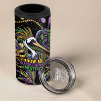 Mardi Gras Pelican 4 in 1 Can Cooler Tumbler Throw me Something Mister! - Wonder Print Shop