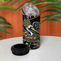 Mardi Gras Pelican 4 in 1 Can Cooler Tumbler Throw me Something Mister! - Wonder Print Shop