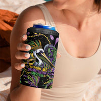 Mardi Gras Pelican 4 in 1 Can Cooler Tumbler Throw me Something Mister! - Wonder Print Shop