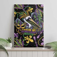 Mardi Gras Pelican Canvas Wall Art Throw me Something Mister! - Wonder Print Shop