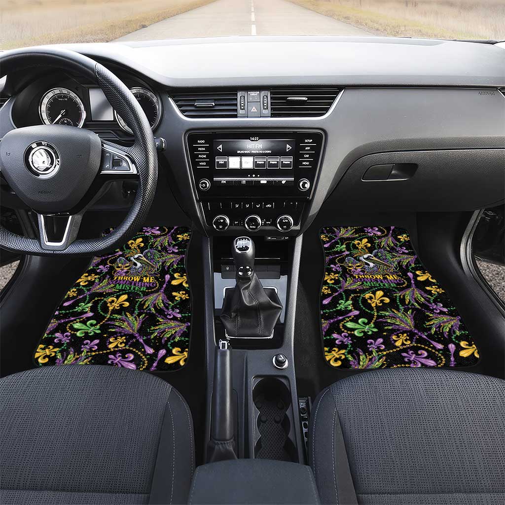 Mardi Gras Pelican Car Mats Throw me Something Mister! - Wonder Print Shop