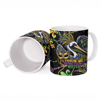 Mardi Gras Pelican Ceramic Mug Throw me Something Mister! - Wonder Print Shop