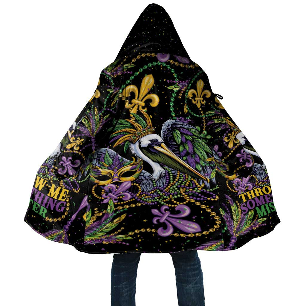 Mardi Gras Pelican Cloak Throw me Something Mister! - Wonder Print Shop