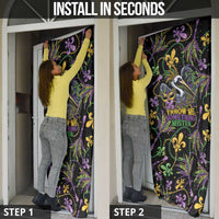 Mardi Gras Pelican Door Cover Throw me Something Mister! - Wonder Print Shop