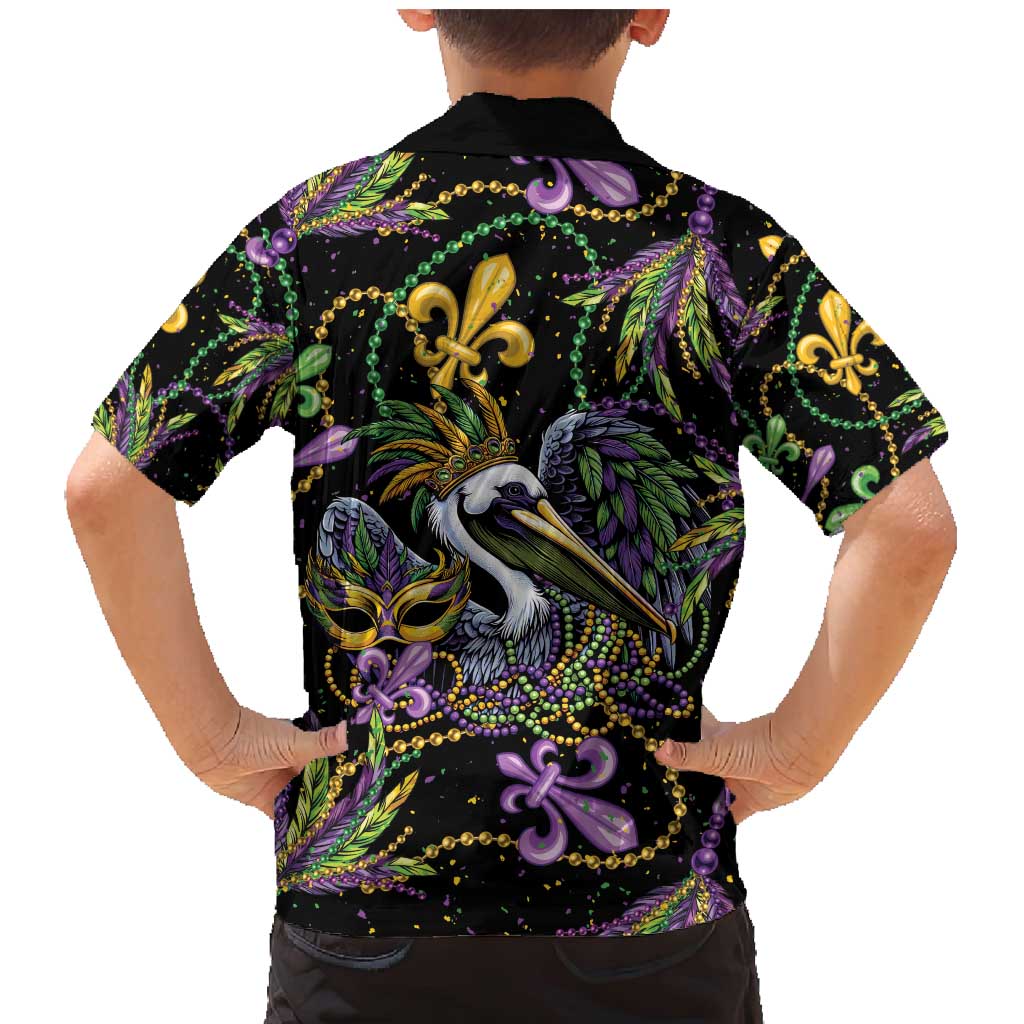 Mardi Gras Pelican Family Matching Mermaid Dress and Hawaiian Shirt Throw me Something Mister! - Wonder Print Shop