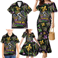 Mardi Gras Pelican Family Matching Mermaid Dress and Hawaiian Shirt Throw me Something Mister! - Wonder Print Shop