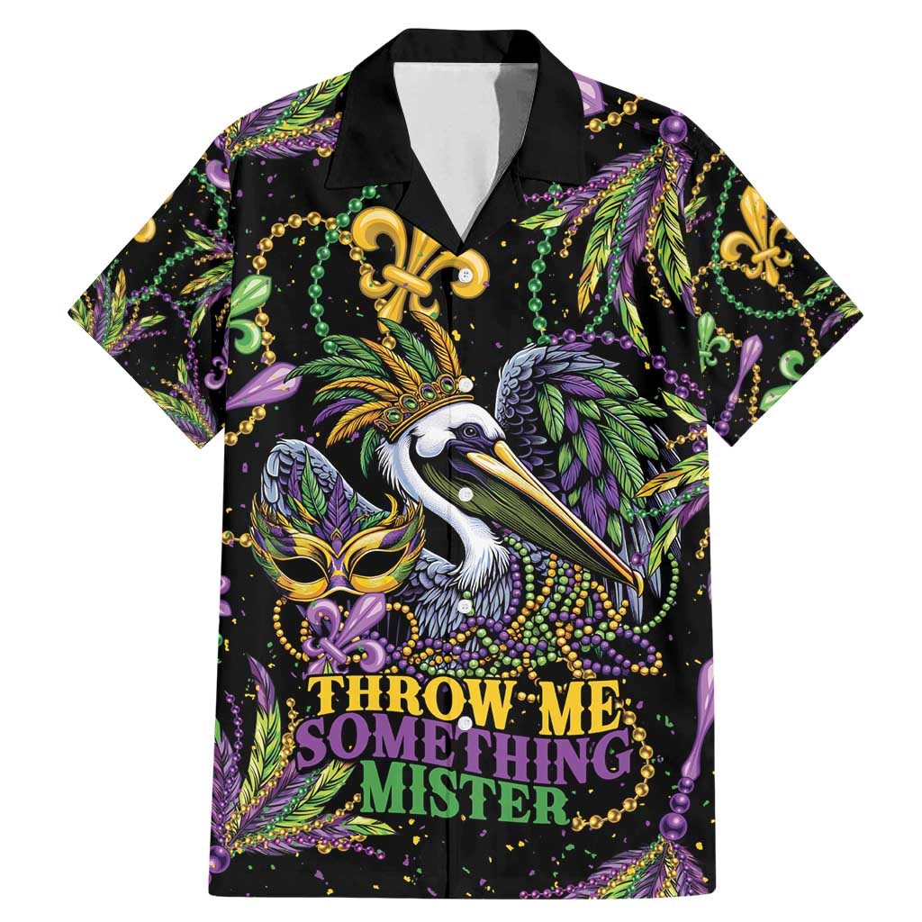 Mardi Gras Pelican Family Matching Mermaid Dress and Hawaiian Shirt Throw me Something Mister! - Wonder Print Shop