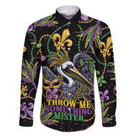 Mardi Gras Pelican Family Matching Mermaid Dress and Hawaiian Shirt Throw me Something Mister! - Wonder Print Shop