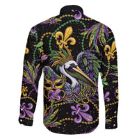 Mardi Gras Pelican Family Matching Off The Shoulder Long Sleeve Dress and Hawaiian Shirt Throw me Something Mister! - Wonder Print Shop