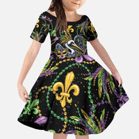Mardi Gras Pelican Family Matching Off Shoulder Maxi Dress and Hawaiian Shirt Throw me Something Mister! - Wonder Print Shop