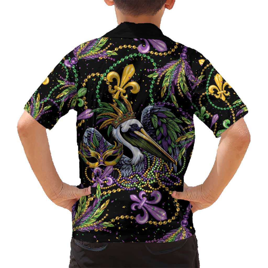 Mardi Gras Pelican Family Matching Summer Maxi Dress and Hawaiian Shirt Throw me Something Mister! - Wonder Print Shop