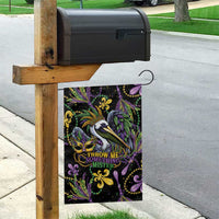 Mardi Gras Pelican Garden Flag Throw me Something Mister! - Wonder Print Shop