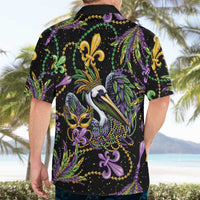 Mardi Gras Pelican Hawaiian Shirt Throw me Something Mister! - Wonder Print Shop