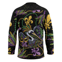 Mardi Gras Pelican Hockey Jersey Throw me Something Mister! - Wonder Print Shop