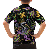Mardi Gras Pelican Kid Hawaiian Shirt Throw me Something Mister! - Wonder Print Shop