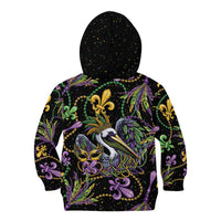 Mardi Gras Pelican Kid Hoodie Throw me Something Mister! - Wonder Print Shop