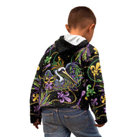 Mardi Gras Pelican Kid Hoodie Throw me Something Mister! - Wonder Print Shop
