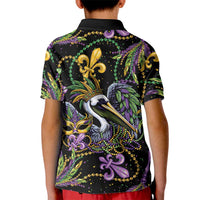 Mardi Gras Pelican Kid Polo Shirt Throw me Something Mister! - Wonder Print Shop