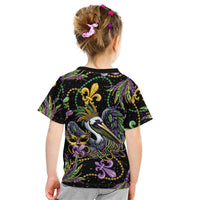 Mardi Gras Pelican Kid T Shirt Throw me Something Mister! - Wonder Print Shop