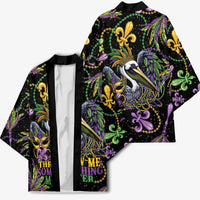 Mardi Gras Pelican Kimono Throw me Something Mister! - Wonder Print Shop