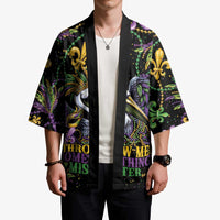 Mardi Gras Pelican Kimono Throw me Something Mister! - Wonder Print Shop