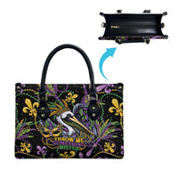 Mardi Gras Pelican Leather Bag Throw me Something Mister! - Wonder Print Shop