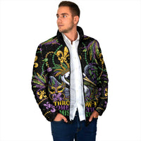 Mardi Gras Pelican Padded Jacket Throw me Something Mister! - Wonder Print Shop
