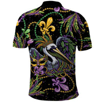 Mardi Gras Pelican Polo Shirt Throw me Something Mister! - Wonder Print Shop