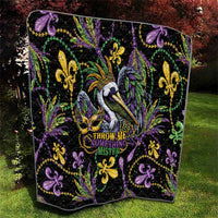 Mardi Gras Pelican Quilt Throw me Something Mister! - Wonder Print Shop