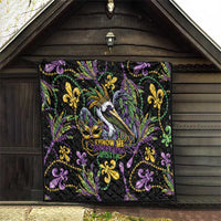 Mardi Gras Pelican Quilt Throw me Something Mister! - Wonder Print Shop