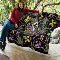 Mardi Gras Pelican Quilt Throw me Something Mister! - Wonder Print Shop