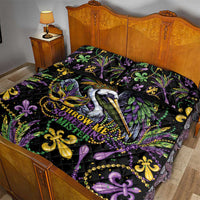 Mardi Gras Pelican Quilt Bed Set Throw me Something Mister! - Wonder Print Shop