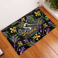 Mardi Gras Pelican Rubber Doormat Throw me Something Mister! - Wonder Print Shop