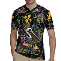 Mardi Gras Pelican Rugby Jersey Throw me Something Mister! - Wonder Print Shop