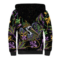 Mardi Gras Pelican Sherpa Hoodie Throw me Something Mister! - Wonder Print Shop