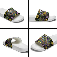 Mardi Gras Pelican Slide Sandals Throw me Something Mister! - Wonder Print Shop