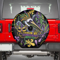 Mardi Gras Pelican Spare Tire Cover Throw me Something Mister! - Wonder Print Shop