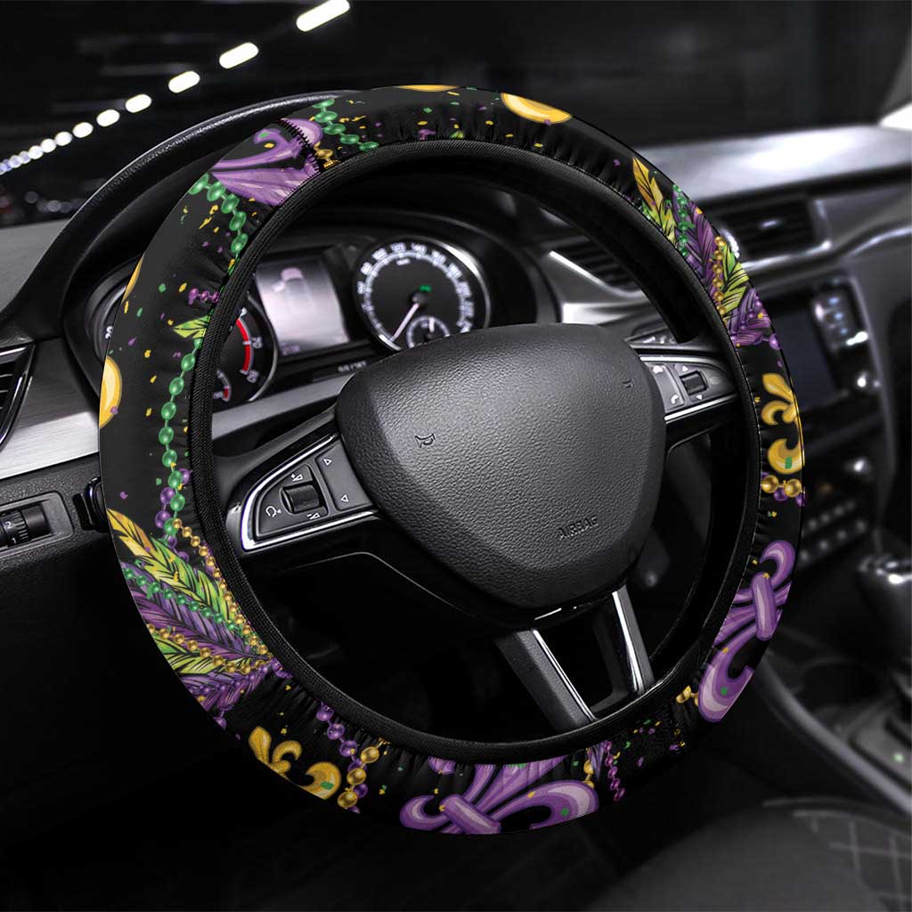 Mardi Gras Pelican Steering Wheel Cover Throw me Something Mister! - Wonder Print Shop