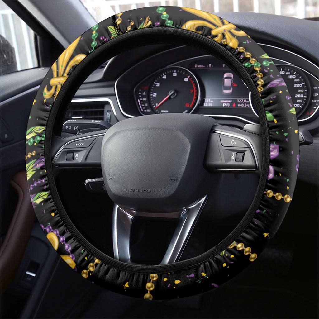 Mardi Gras Pelican Steering Wheel Cover Throw me Something Mister! - Wonder Print Shop