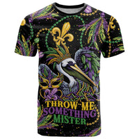 Mardi Gras Pelican T Shirt Throw me Something Mister! - Wonder Print Shop